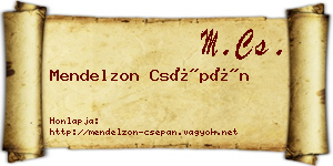 Mendelzon Csépán névjegykártya